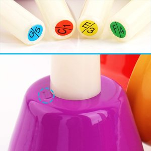 Set di campane colorate a 8 note per campanelli per bambini strumento a percussione per bambini - Product Image 4