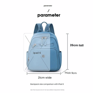 Mochila Casual Antifurto de Luxo com Zíper para Viagens de Negócios, Mochilas Femininas Personalizadas, Bolsa Designer à Prova d'Água com Logo - Product Image 2