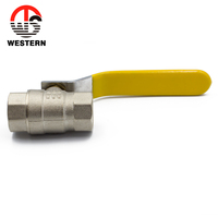 Vannes à boisseau sphérique en laiton CW617N nickelé PN20 pour conduite de gaz, Dn50 PN25 400 WOG, 1/2\" - 2 - 4 pouces, filetage FXF NPT BSP