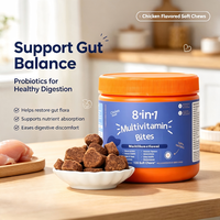 Compléments alimentaires à mâcher doux OEM avec probiotiques pour l'équilibre de la flore intestinale, multivitamines à mâcher douces