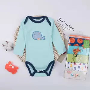 Bulk sell factory price1 bag with 5 pcs quality cotton summer new born baby rompers cute ropa de bebe