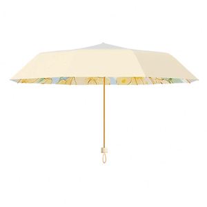Parapluie pliable en pongé de luxe moderne en gros avec couleur et logo personnalisés, parapluies manuels pliables mignons pour femmes, idéaux pour les cadeaux promotionnels - Product Image 2