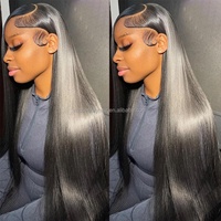 Cordon de serrage sans colle pour perruque en cheveux humains, transparent, pour dentelle, cheveux vierges indiens, haute densité, pour femmes noires