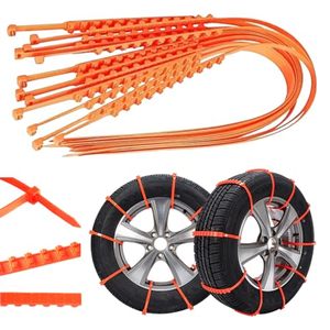 Chaînes antidérapantes en plastique portables pour l'hiver, neuves, pour pneus neige et chaînes de secours routières - Product Image 1