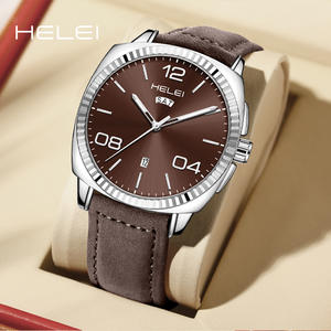 Montre pour homme authentique transfrontalière, mode, quartz, bracelet en cuir, affichage du calendrier et de la semaine - Pièces - Product Image 1