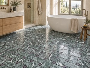 Green Marble <b>Mosaic</b> <b>Tile</b> 12x12 Polished Contemporary Waterproof Bathroom Floor <b>Tile</b> Dolomite Stone - Product Image 5