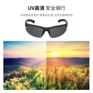 Gafas de ciclismo polarizadas con montura TR90 de borde completo, 100% de protección UV, gafas deportivas para ciclismo al aire libre - Product Image 1