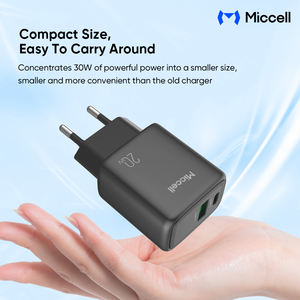 Chargeurs de téléphone Miccell 20W, <span class=keywords><strong>chargeur</strong></span> mural USB-C avec double port et charge rapide PD, comme adaptateur secteur pour <span class=keywords><strong>iPhone</strong></span>, <span class=keywords><strong>iPad</strong></span> et ordinateurs portables - Product Image 4