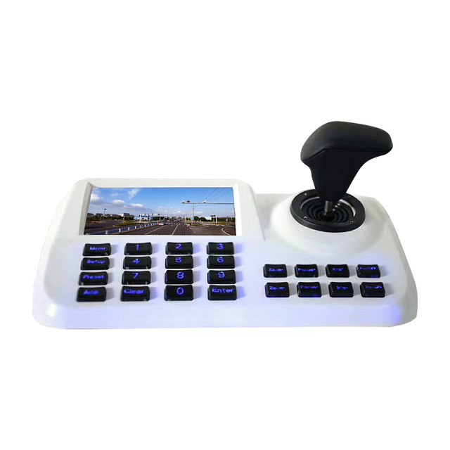 3D Joystick Network Keyboard Controller with 5.0'' HD LCD Screen Display for IP PTZ CCTV Camera