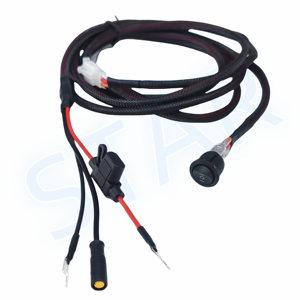 Tùy Chỉnh Ô Tô On-Off Chuyển Đổi Rock Ánh Sáng 3 Pin M8 Nữ Nối Dây Nịt Dây Điện Với Mini Trong Dòng Cầu Chì Chủ - Product Image 1