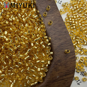 Perles cylindriques transparentes en verre antique <span class=keywords><strong>Mikoto</strong></span> DB41/DB42 de 16 mm, importées du Japon, avec remplissage argenté, pour accessoires de broderie DIY - Product Image 4