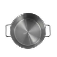 Ustensiles de cuisine en acier inoxydable 304, marmite haute, marmites, casseroles antiadhésives avec poignée en acier inoxydable 201