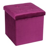 Bailey usine personnalisé Offre Spéciale meilleure qualité moderne mode salon meubles velours pliant pouf avec rangement
