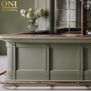 ONI Shopfitting verde <span class=keywords><strong>Vintage</strong></span> Custom mobili Bar banconi Bar per Pub o negozio di visualizzazione <span class=keywords><strong>Vintage</strong></span> Design per la vendita - Product Image 4