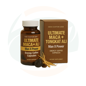 Compléments alimentaires à base de plantes pour adultes OEM, extrait de racine de maca et de racine de tongkat ali, capsules biologiques pour l'énergie et le soutien immunitaire - Product Image 1