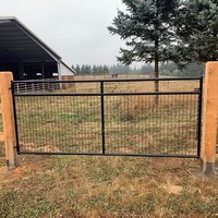 Vente chaude, portails de clôture de haute qualité en acier galvanisé à faible teneur en carbone pour chevaux, bétail, enclos, ferme, cour