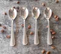 Muỗng Demitasse Tráng Miệng Muỗng Đường An Toàn Thực Phẩm Chất Liệu Cấp 304 Thép Không Gỉ 18/10 4 Mảnh Gương Cà Phê Espresso