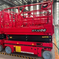 Plateforme élévatrice à ciseaux autopropulsée compacte 8m-16m, plateforme de travail aérienne hydraulique entièrement électrique