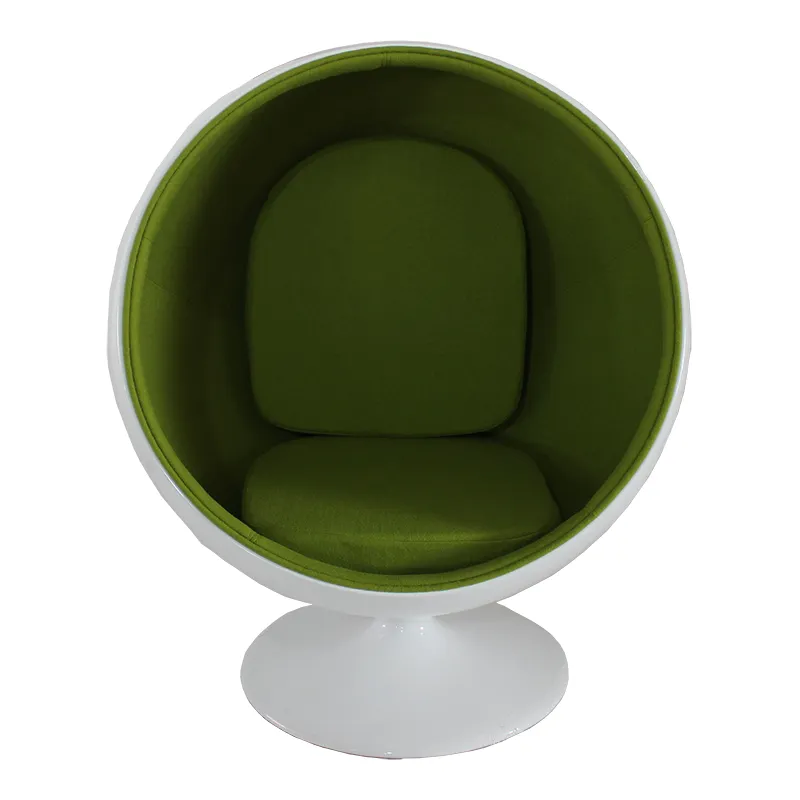 Wholesale modern furniture leisure swivel indoor pod chairs luxury living room aviator lounge sofa fiberglass round ball chair