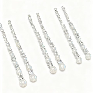 22879DIY <b>Pearl</b> Accessories S925 Silver Earnail Empty Tray with Zhao Lusi Multi <b>Pearl</b> <b>Earrings</b> 3-5mm Round Crystal <b>Earrings</b> - Product Image 5