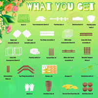 Kit de culture de plantes DIY pour enfants, serre de jardin, système d'irrigation goutte à goutte et éclairage de croissance
