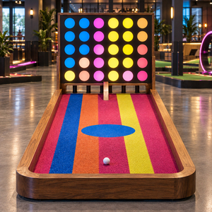 Four in a Row <b>Golf</b> Challenge Portable 9 Hole <b>Mini</b> Course Commercial Putt Game Equipment for Family Entertainment Center Four in - Product Image 4