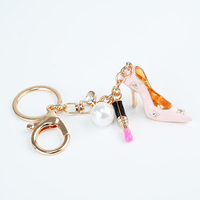 Promotion Spéciale : Porte-clés Chaussure à Talon Haut avec Strass en Métal pour Femme et Fille