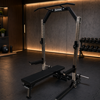 Samtek – Support de Squat en Acier Inoxydable Découpé au Laser avec Bras de Sécurité Robustes et Banc Plat Coulissant pour Presse