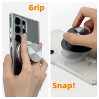 Support magnétique ultra-plat pour iPhone en alliage d'aluminium avec aimant puissant N52, gravure laser personnalisée, cadeau d'affaires de luxe