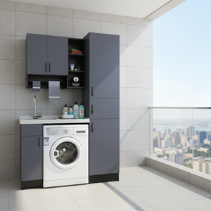Mueble <span class=keywords><strong>de</strong></span> Baño y Lavandería Moderno <span class=keywords><strong>de</strong></span> Acero Inoxidable, Ecológico, Montado en la Pared, con Dimensiones Personalizables - Product Image 4