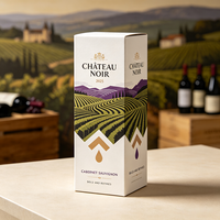 Boîte à vin française de qualité supérieure personnalisée, imprimée en offset, Château Reserve, expédition rapide en 72h, emballage en carton imperméable