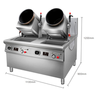 SEMIKRON 220V/380V Robot de Cuisson Commercial Automatique de Type Tambour Électrique Personnalisé en Acier Inoxydable 5000-10000W pour Wok