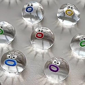 2025 Wholesale Creative Toy Decompression Vent <b>Ball</b> TPR Transparent <b>Squeeze</b> <b>Ball</b> Toys clear Funny Expressions Mini Mochi Squishy - Product Image 1