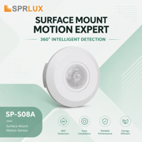 Detector de Movimiento PIR Automático Moderno Profesional para Techo, Detección de 360°, Alcance de 6 m, para Sensores de Posición de Movimiento