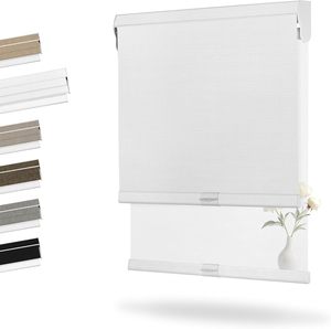 Cordless Dual Roller Shades Blackout and <b>Light</b> Filtering Fabric Day and Night Window Blinds for Home Office Bedroom - Product Image 1