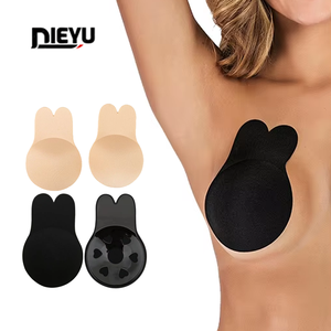 Grensoverschrijdende Nieuwe Sexy Kanten Lift Borst Ademende Tepelhoezen Pull-Up Konijnenoren Siliconen Onzichtbare Borstlift Stickers - Product Image 1