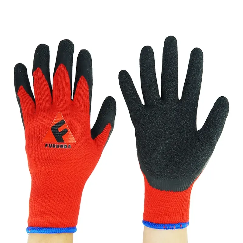 Factory Direct Supply 13G Polyester Liner gloves work latex coated gloves Mittens For Industry 7 Gauge Glove10 Gauge