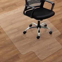 Tapis de chaise de bureau pour sols en bois dur, en PVC, antidérapant, résistant aux taches, lavable, épaisseur 1-1,5 mm, rectangulaire, fabriqué à la machine, pour usage au bureau