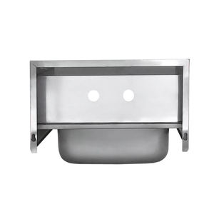 Industrial Stainless Steel Single Bowl Rectangular Wall Mounted Custom Wash Basin with Modern Design <b>Brushed</b> Surface 1 Hole - Product Image 5