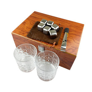 Cubos de hielo de acero inoxidable, juego de regalo personalizado, piedras reutilizables <span class=keywords><strong>para</strong></span> whisky - Product Image 6