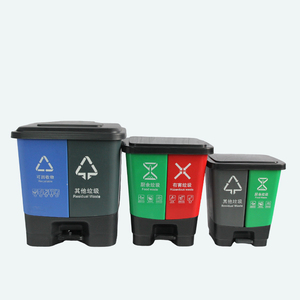 Poubelle d'intérieur <span class=keywords><strong>60</strong></span> <span class=keywords><strong>litres</strong></span> bicolore (<span class=keywords><strong>bleu</strong></span> gris) sec et humide T Can pédale activée à double paroi 80L en plastique classifié - Product Image 5