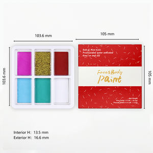GP Private Logo Paleta de sombras de ojos con purpurina activada por agua de 6 colores Cosméticos Juego de pintura corporal facial lavable para fiestas infantiles - Product Image 5