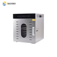 12 Bakjes RVS Voedsel Dehydrator Machine Digitale Timer Temperatuurregeling Commerciële Fruit Groente Vlees Gedroogde Vleesjes Droger