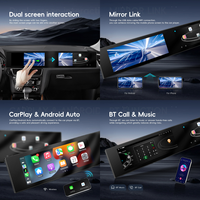 Radio para Auto Podofo de 21 Pulgadas con Android de 8 Núcleos, 8+128G, Pantalla Estilo Tesla, Carplay/Android Auto Inalámbrico, Internet 4G, Pantalla Dual