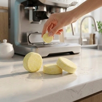 Tablettes de détartrage et de nettoyage solides écologiques inodores pour machine à café, pour une élimination efficace des taches