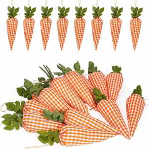 <b>Easter</b> Bunny Fabric Carrot Hanging <b>Ornament</b> - Product Image 1