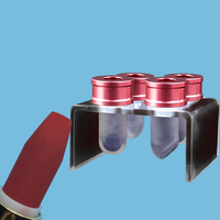 Nouveau design noyau creux rouge à lèvres Tube moule Double Arc maille forme rouge à lèvres Silicone moule Mini rouge à lèvres Silicone moules