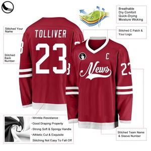 BETHERIVAL OEM Service Embroidery <b>Applique</b> Ice Hockey Jersey Polyester Hockey Jersey - Product Image 2