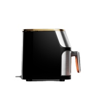 Friteuse à air numérique 12L 10L 8L en acier inoxydable manuelle sans huile avec grand écran tactile LED 360 Visible Widow