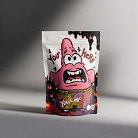 Sacs en plastique PE refermables personnalisés avec logo imprimé en héliogravure, pochettes verticales à fermeture éclair pour l'emballage d'aliments pour animaux et de gelée, vente en gros